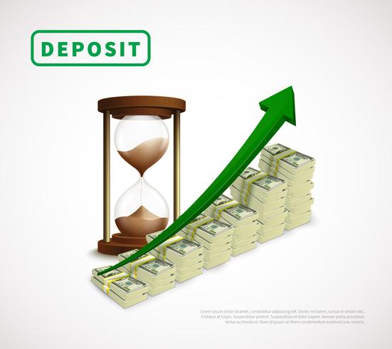 Geld Welvaart realistische zakelijke sjabloon vector