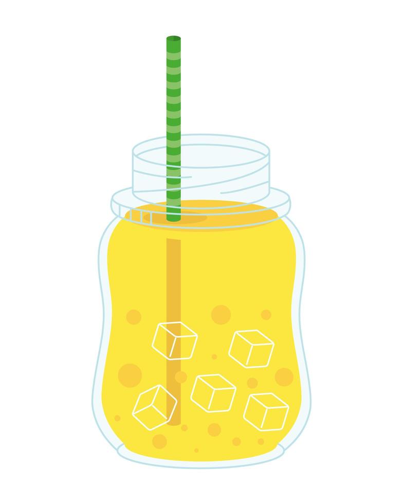 smoothie banaan in kopje vector