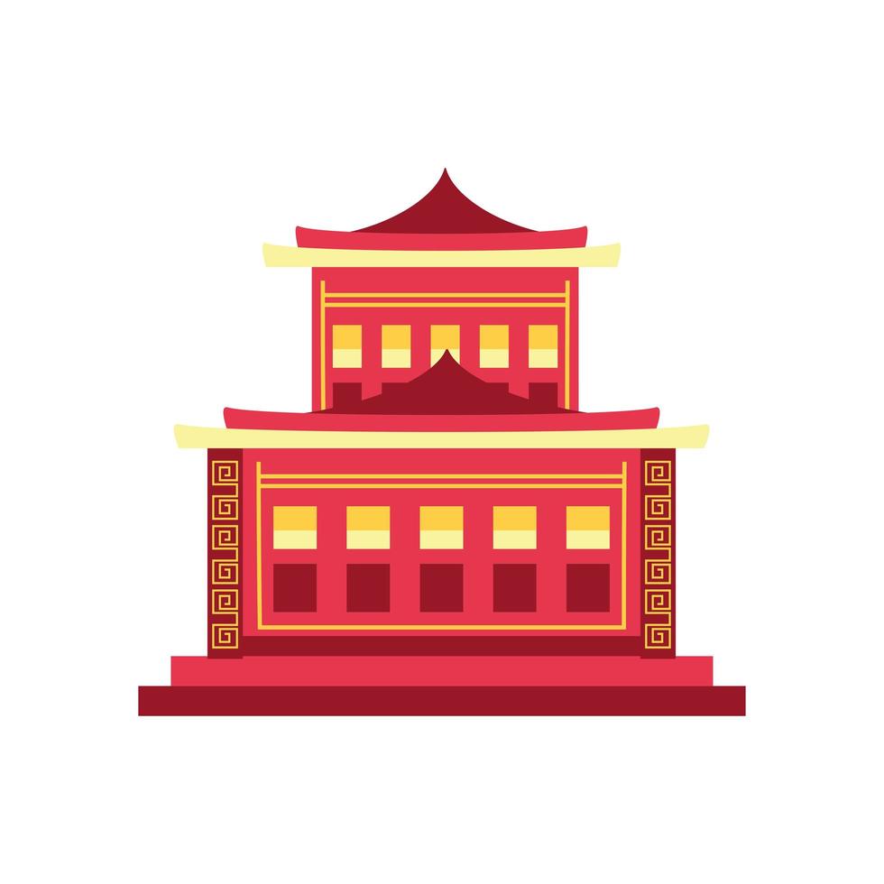 chinese pagode tempel vector