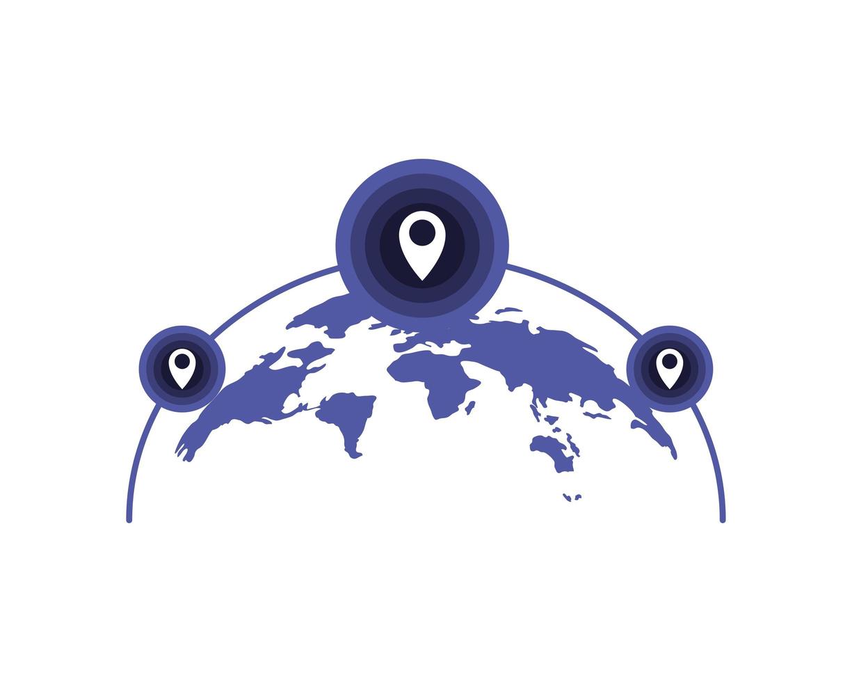 wereld locatie pin vector