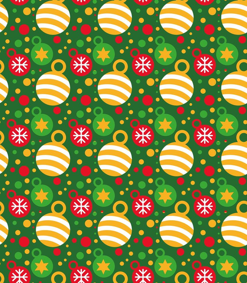 patroon kerstballen vector