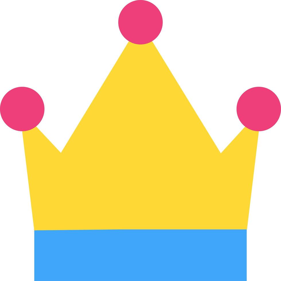 kroon plat pictogram vector