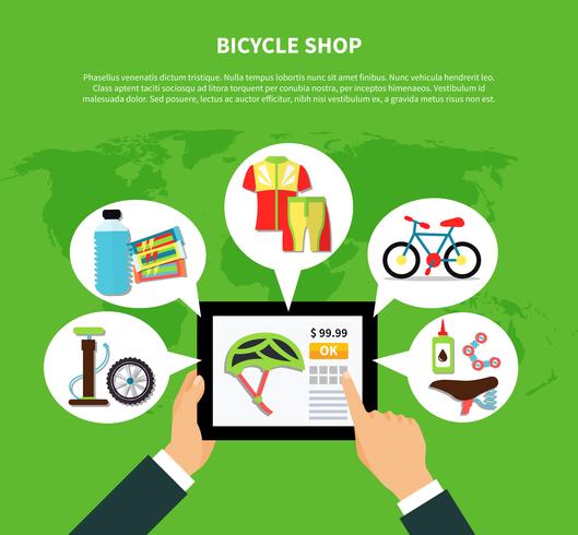 Bicycle Shop Concept vector