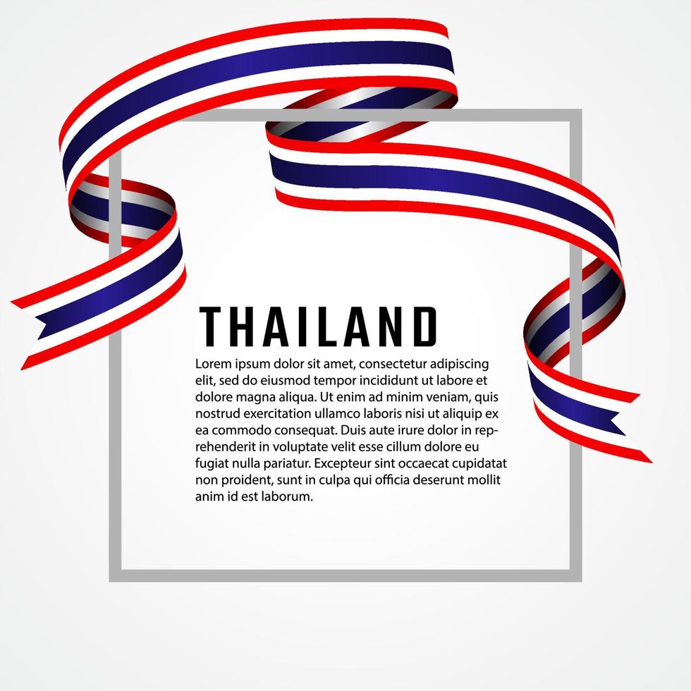 lintvorm thailand vlag achtergrond sjabloon vector