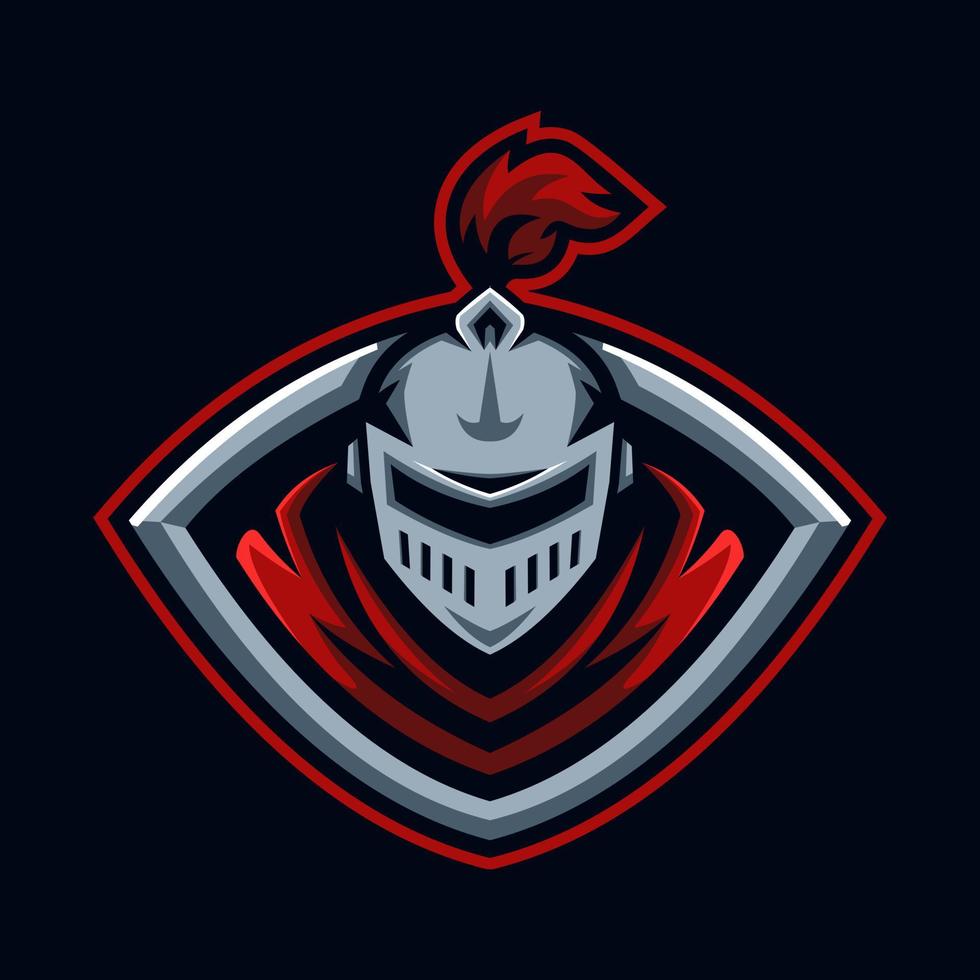 Spartaanse ridder e-sport logo vector sjabloon illustratie