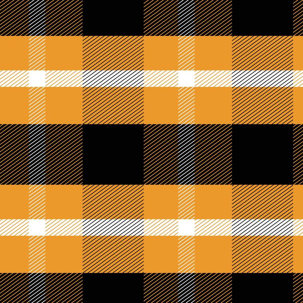 tartan naadloze patroon geruite vector met oranje en zwart voor afdrukken, behang, textiel, jute, tafelkleed, geruite achtergrond.