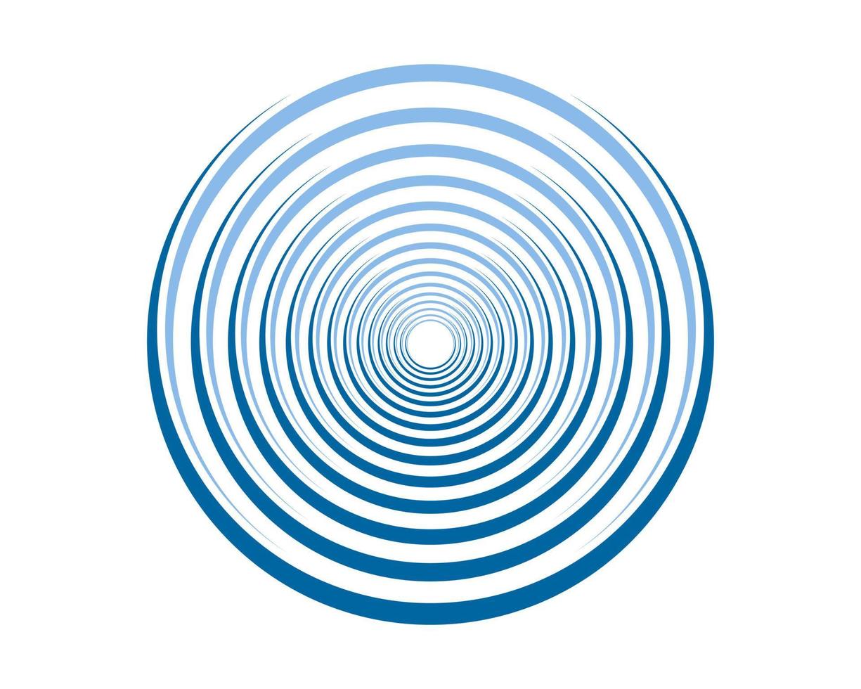 rimpeleffect met cirkelvormig blauw vector