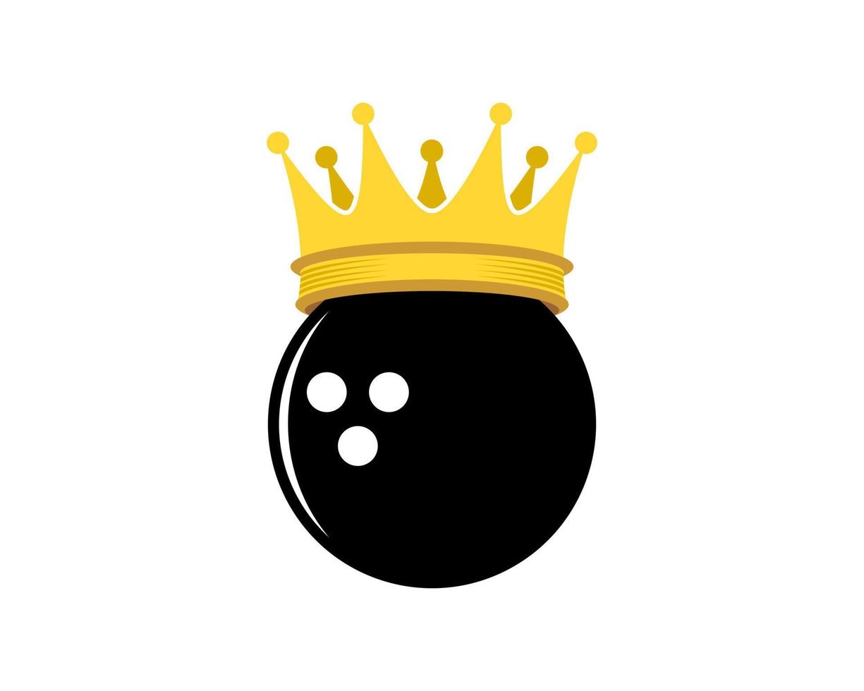 bowlingbal koning met kroon bovenop vector