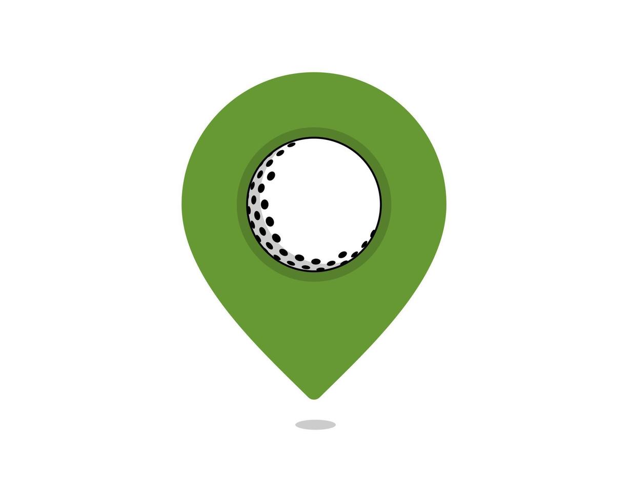 golfballocatie met puntvorm vector