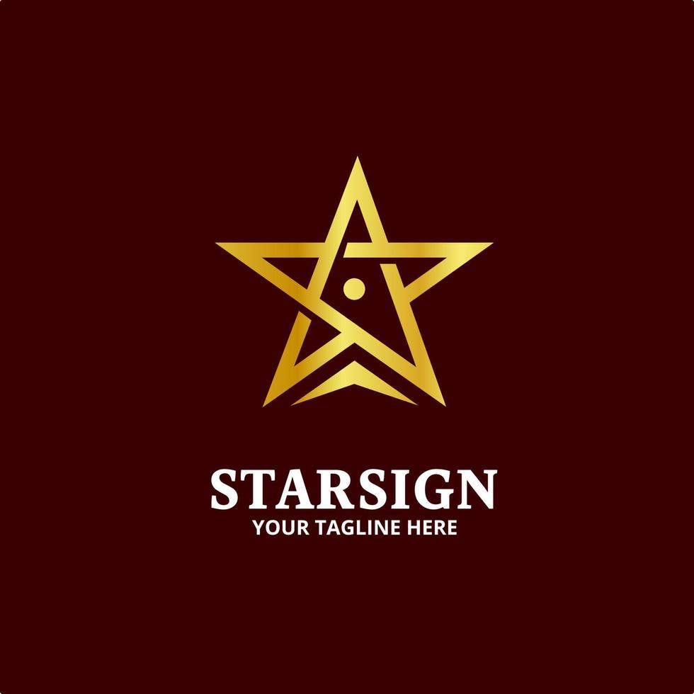 gouden sterrenbeeld logo vector
