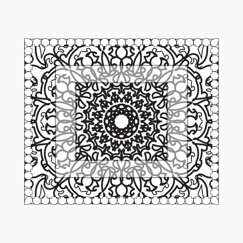 hand getekende frame met mandala. decoratie in etnisch oosterse doodle of vector