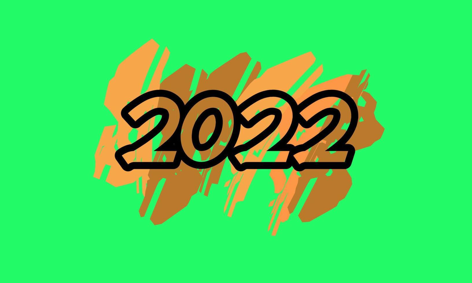 gelukkig nieuwjaar 2022.banner achtergrond vectorillustratie vector