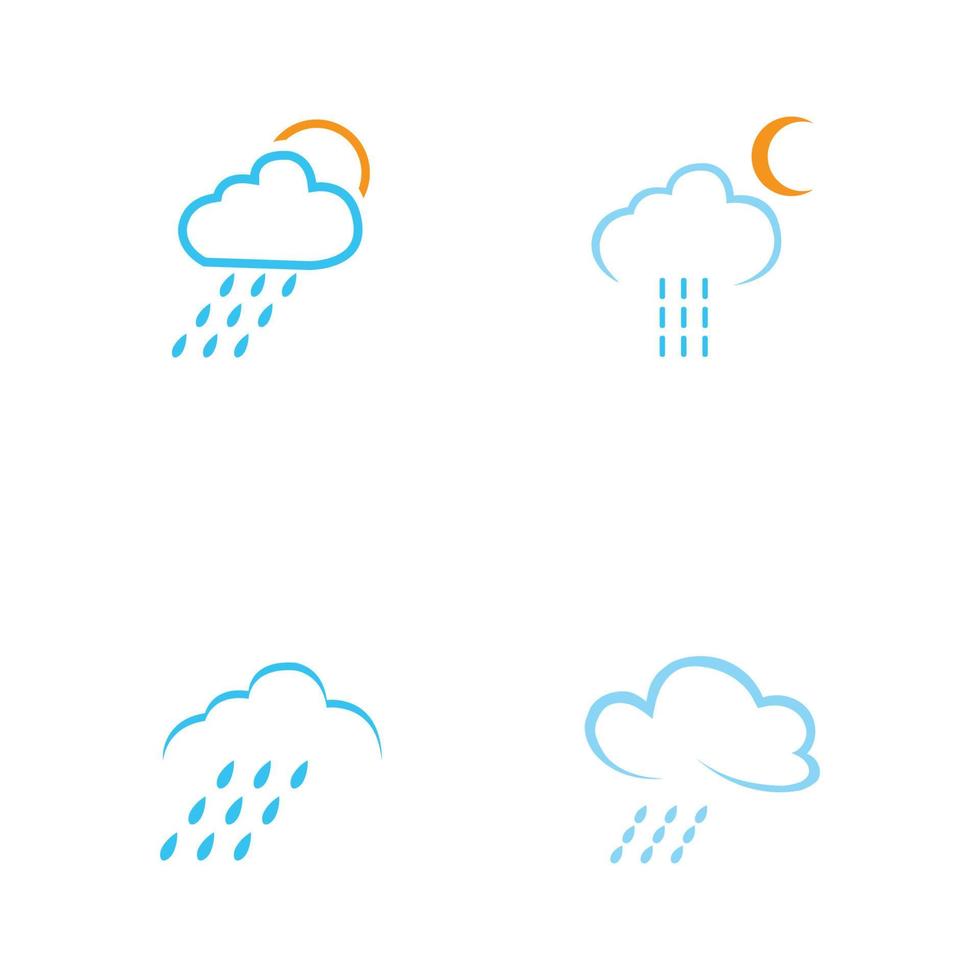 regendruppels pictogram logo vector illustratie ontwerp