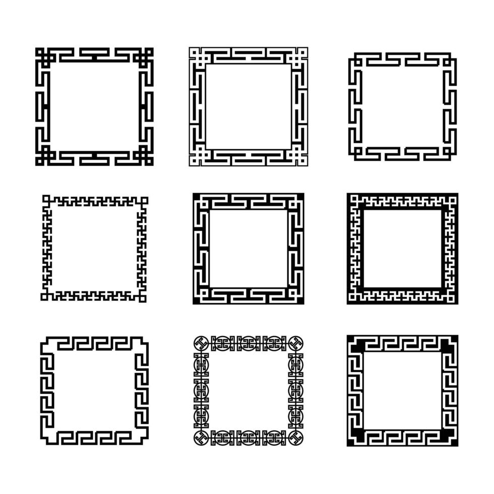 chinese oosterse framerand vector