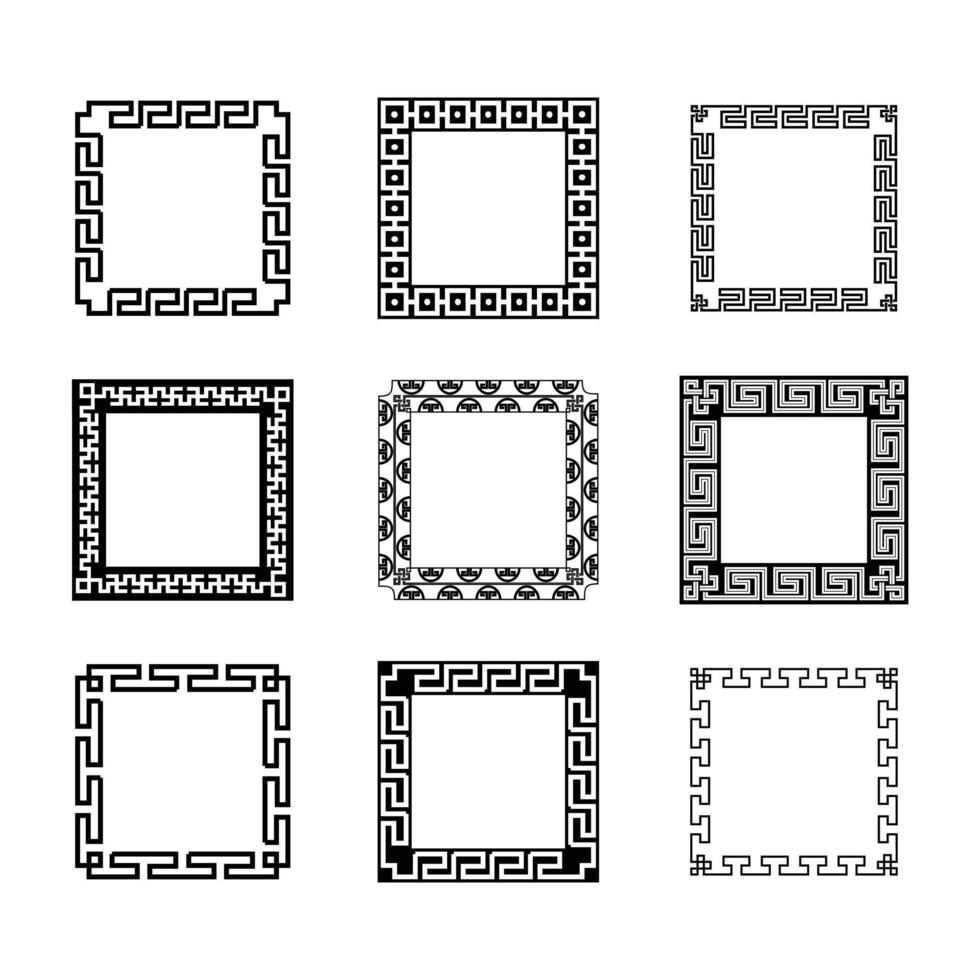 chinese oosterse framerand vector