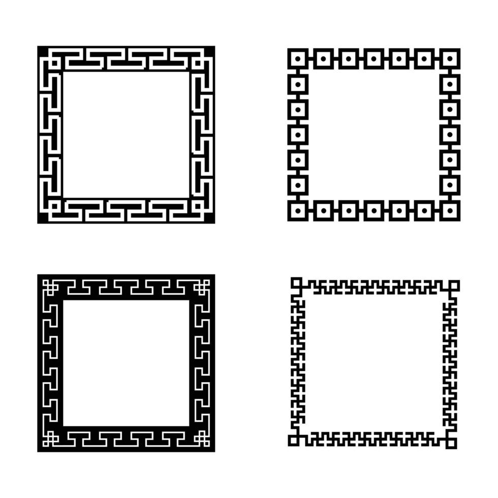 chinese oosterse framerand vector