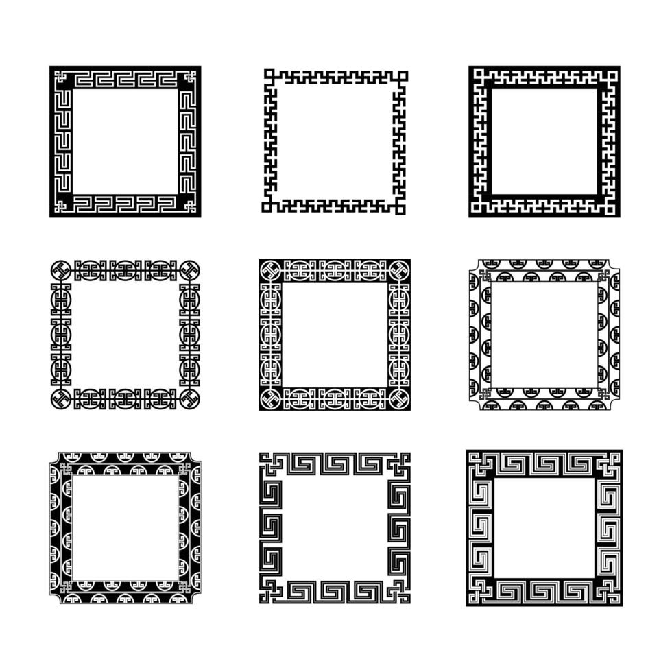 chinese oosterse framerand vector