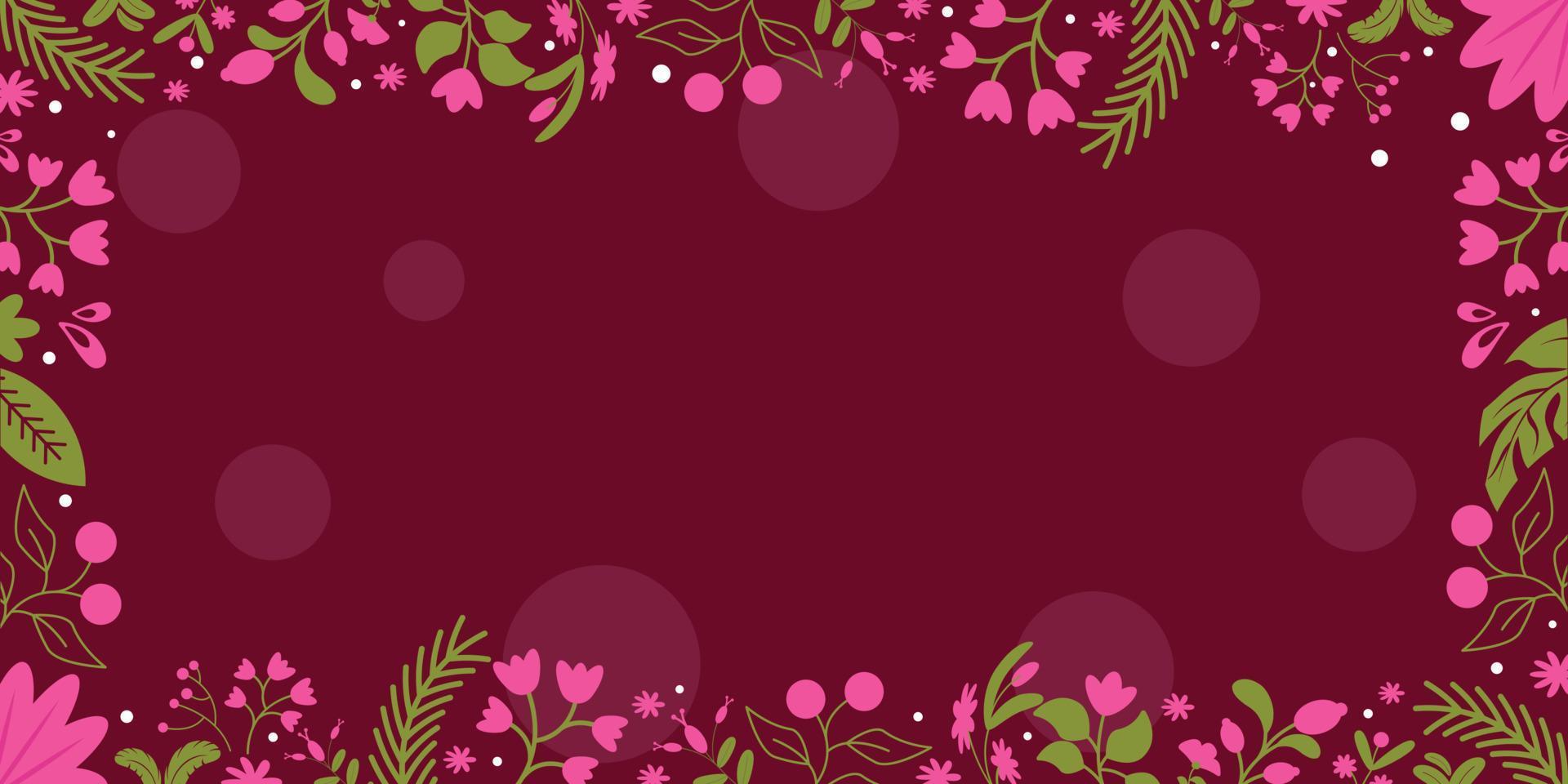 kerst bloemen achtergrond vector