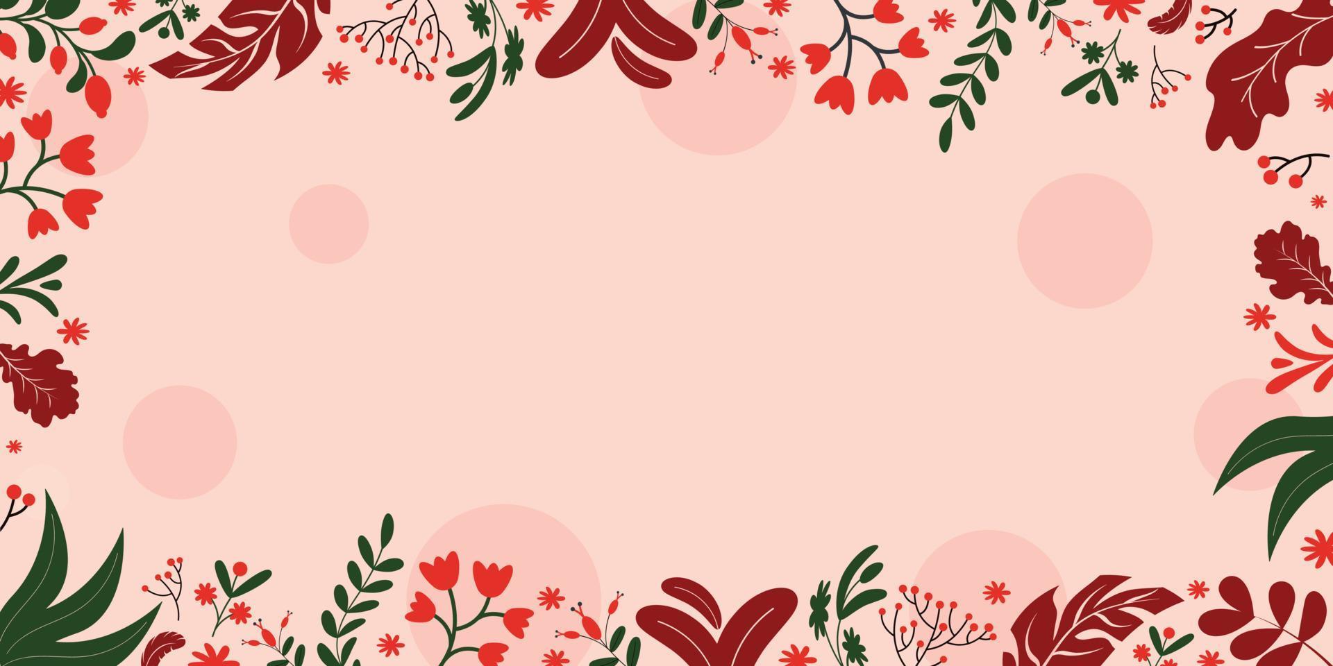 kerst bloemen achtergrond vector