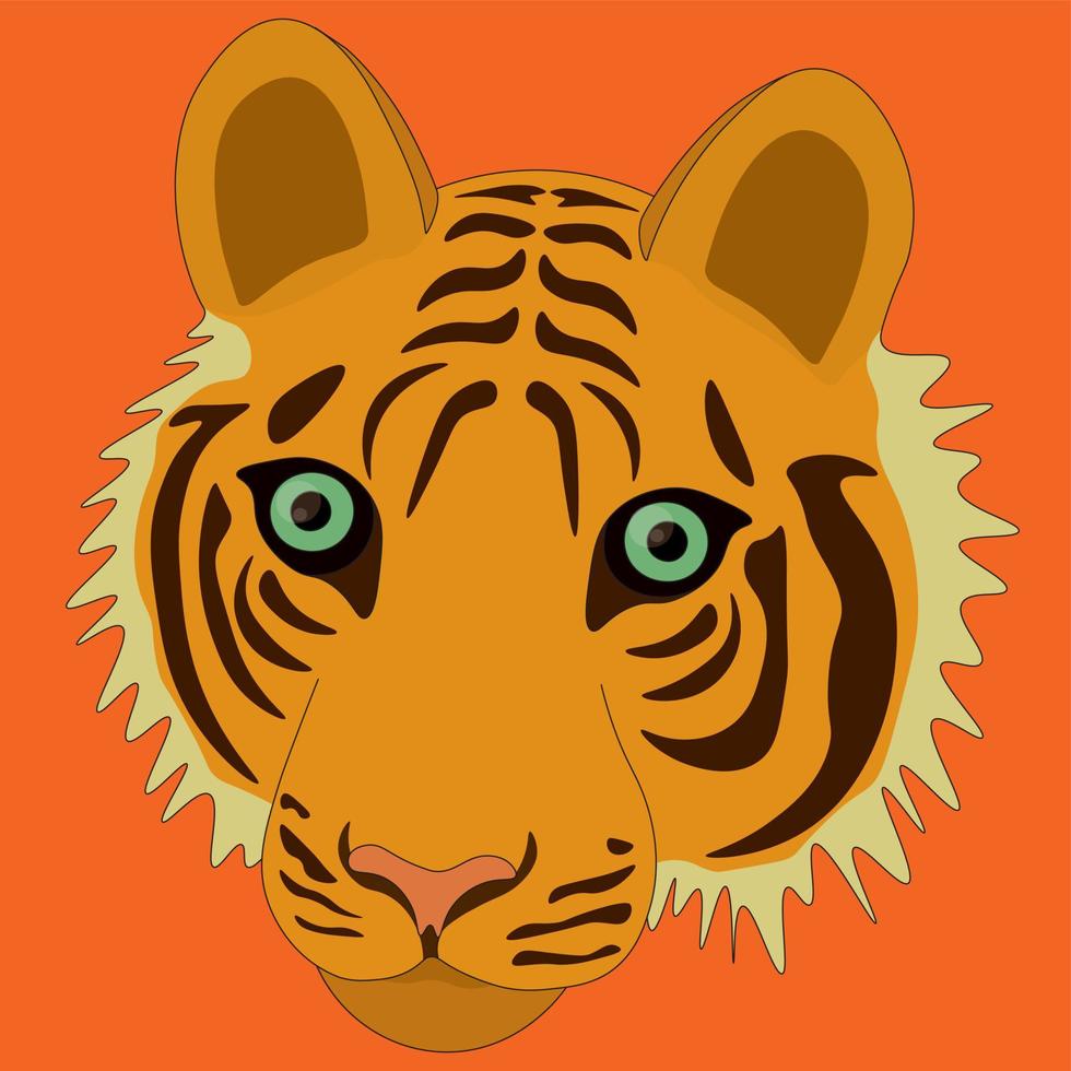 gekleurde tijger vectorillustratie vector