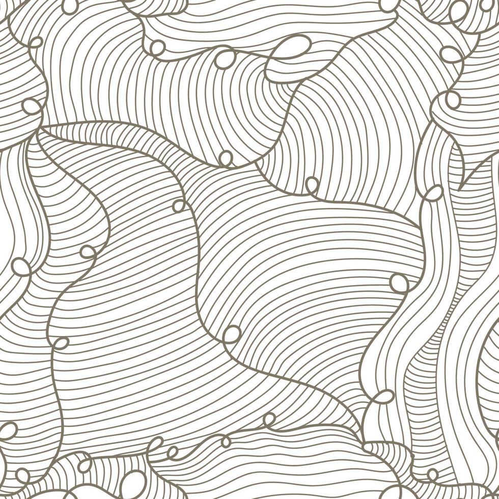 abstracte lijn getrokken vorm zwart-wit naadloos patroon vector