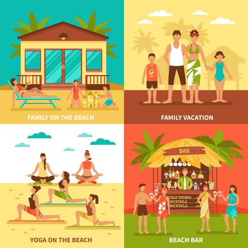 Strandvakantie ontwerpconcept vector