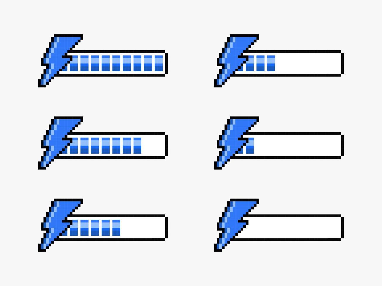 pixel art energiebalk vector