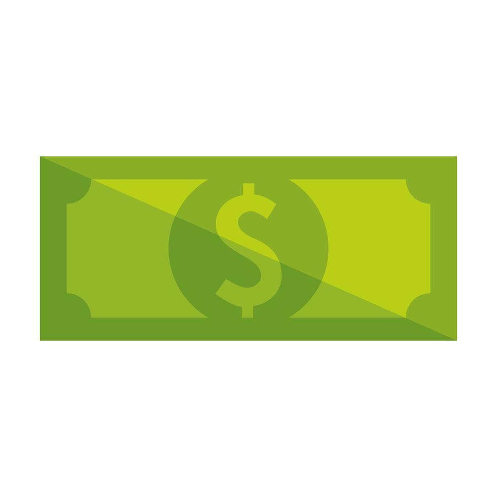 Bill geld cash geïsoleerde pictogram vector