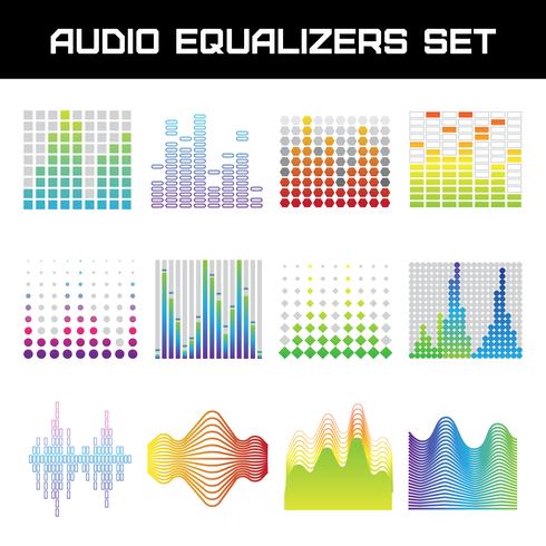 Audio Equalizer Set vector