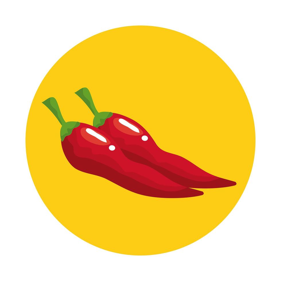 geïsoleerde chili groenten vector design