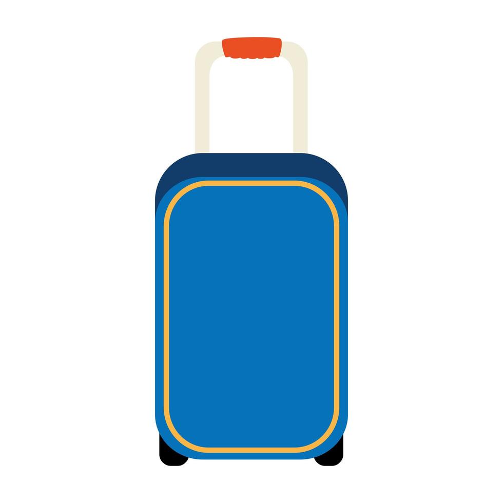 bagage koffer geïsoleerd pictogram op wielen vector
