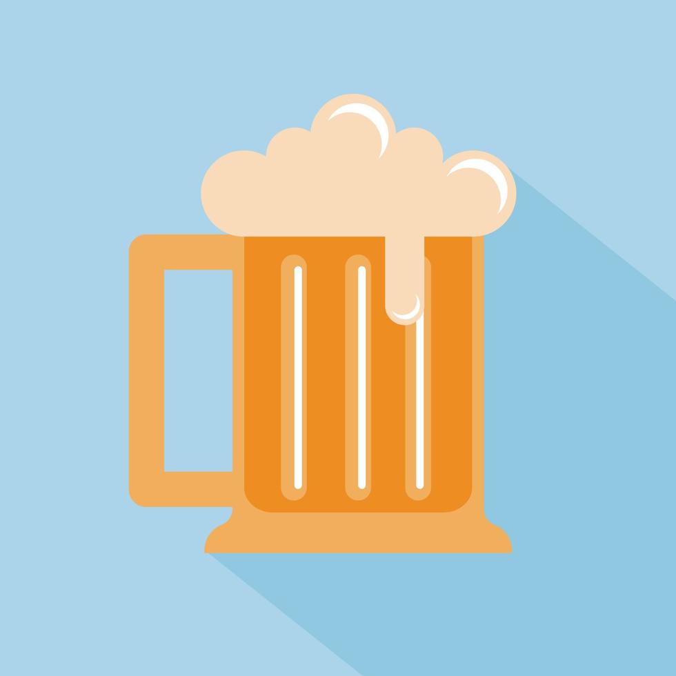 platte ontwerp bier vectorillustratie bewerkbare perfect voor social media content materiaal vector