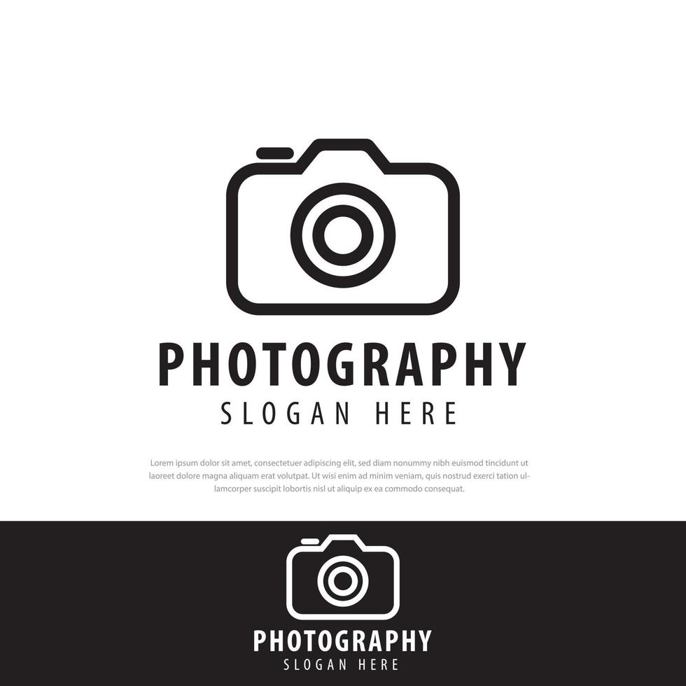 fotografie camera logo sjabloon. pictogram vectorillustratie vector