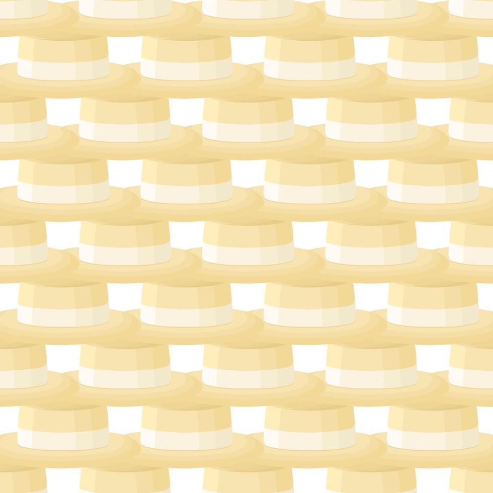 illustratie op thema gekleurd patroon hoeden stro vector