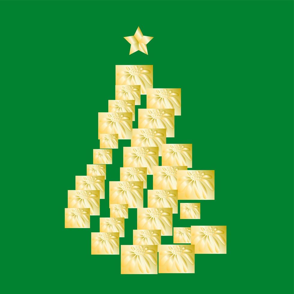gouden ornament voor de vectorillustratiebeschrijving van de Kerstmisdecoratie vector