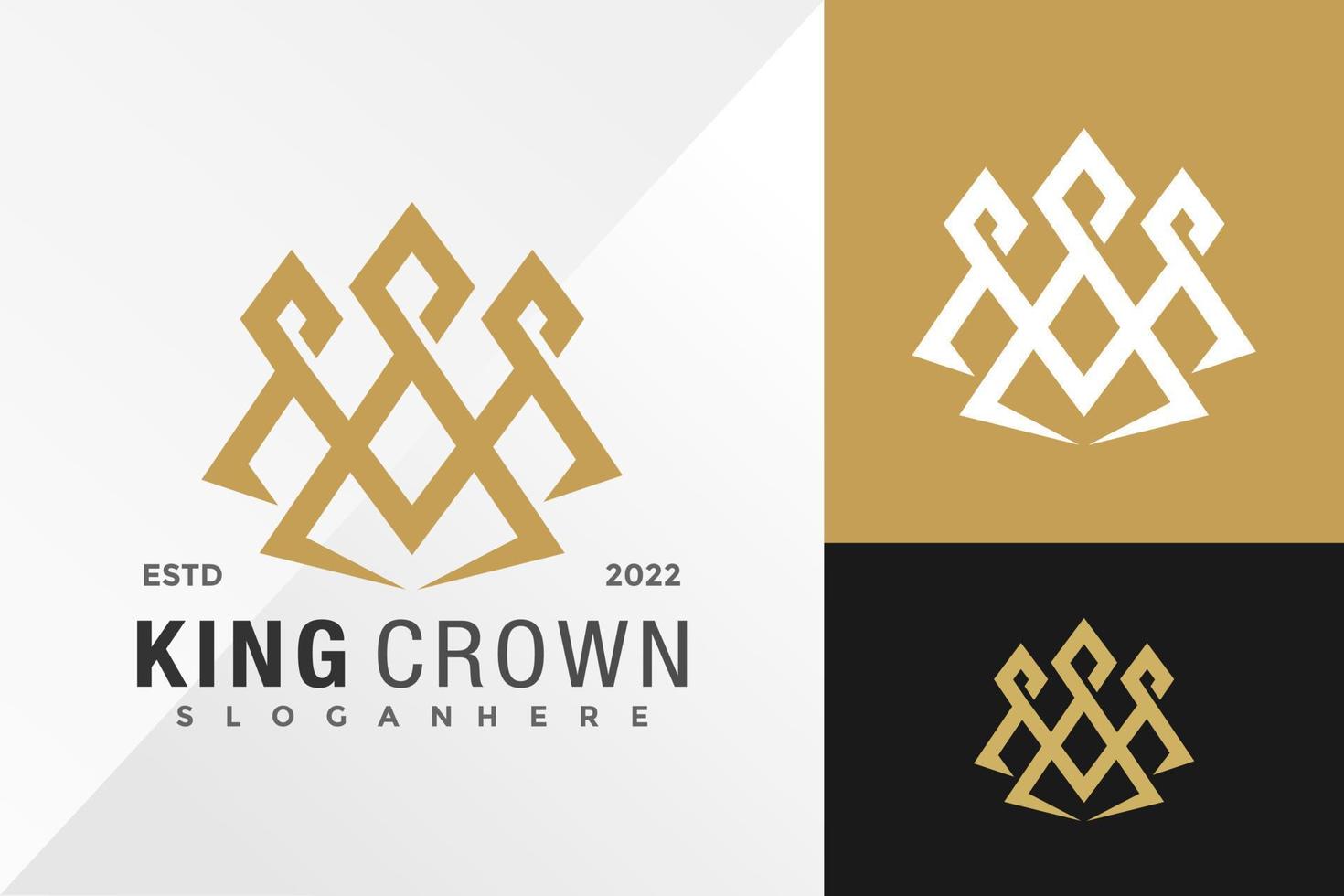 letter m kroon logo ontwerp vector illustratie sjabloon