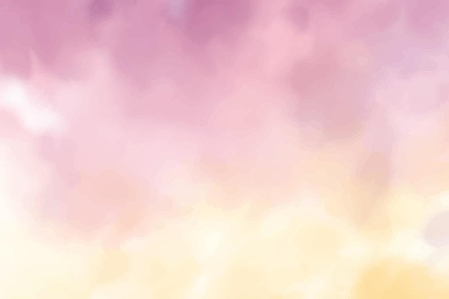 prachtige violette en goudgele twilight sky aquarel achtergrond vector