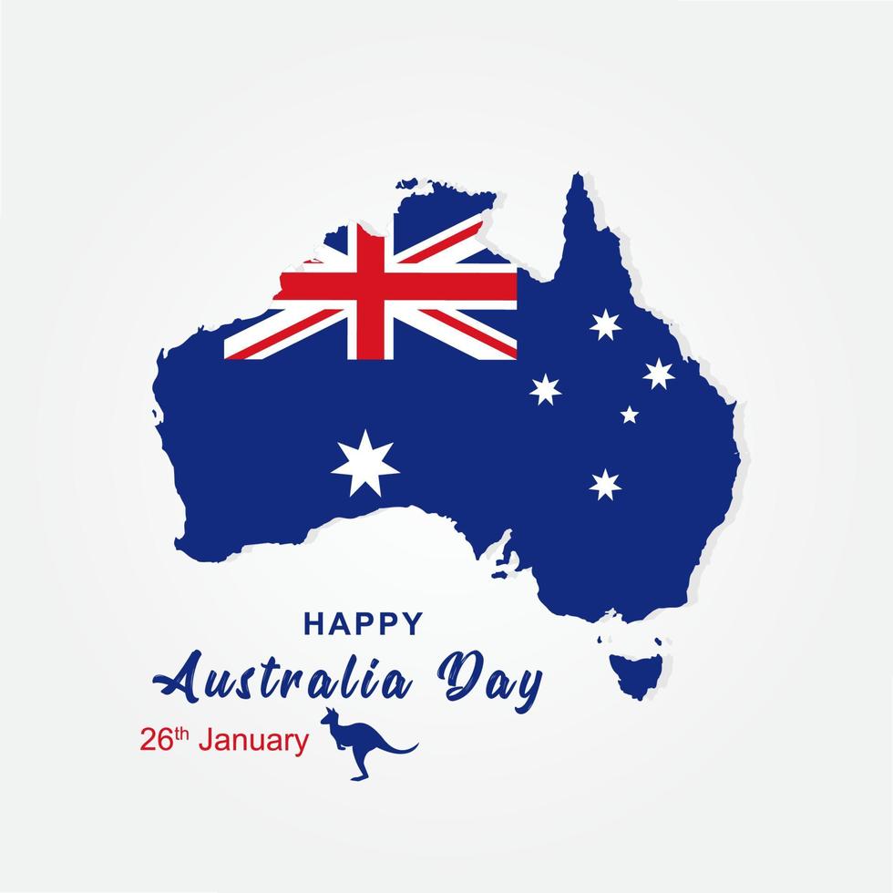 gelukkig Australië dag illustratie sjabloonontwerp vector