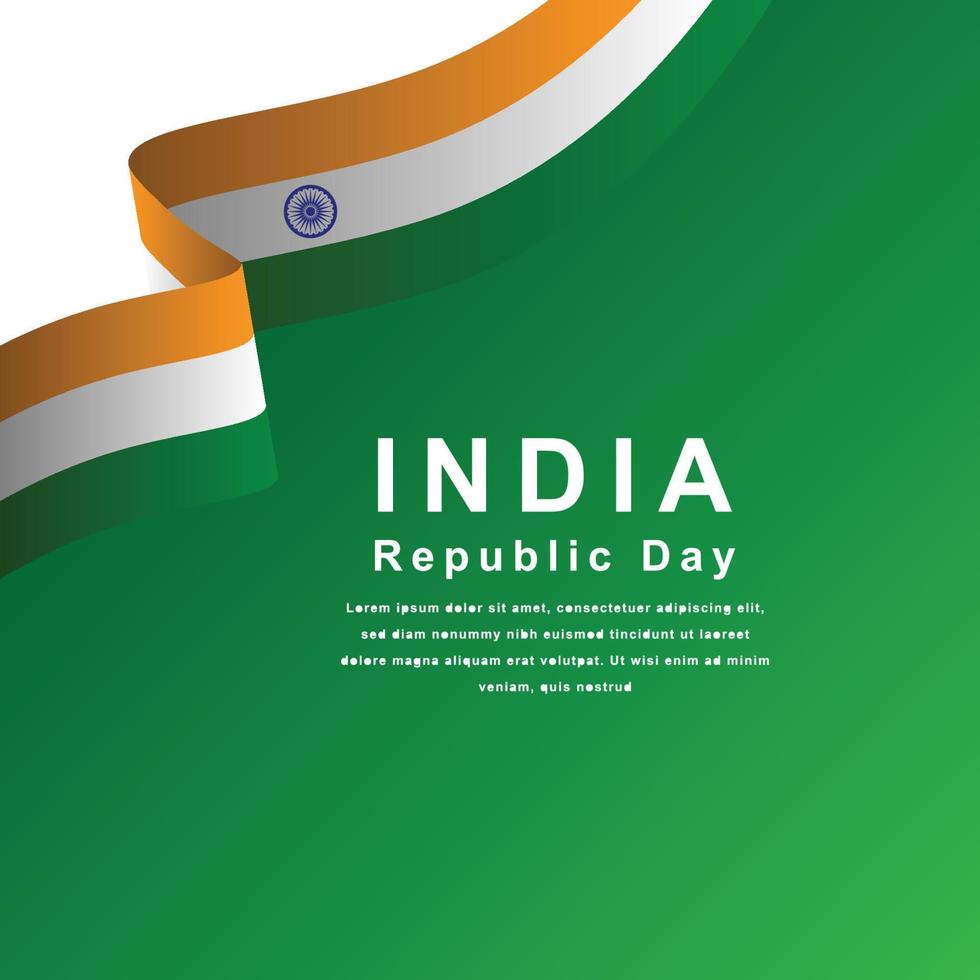 india republiek dag viering sjabloonontwerp vector