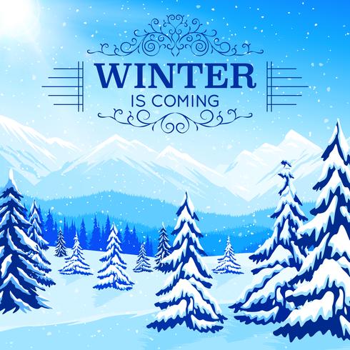 Winterlandschap Poster vector