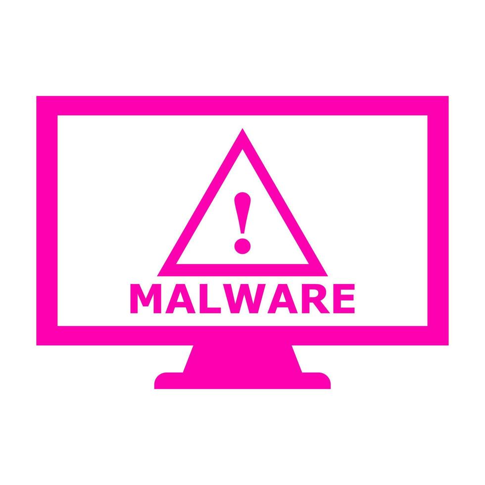 malware op pc op witte achtergrond vector