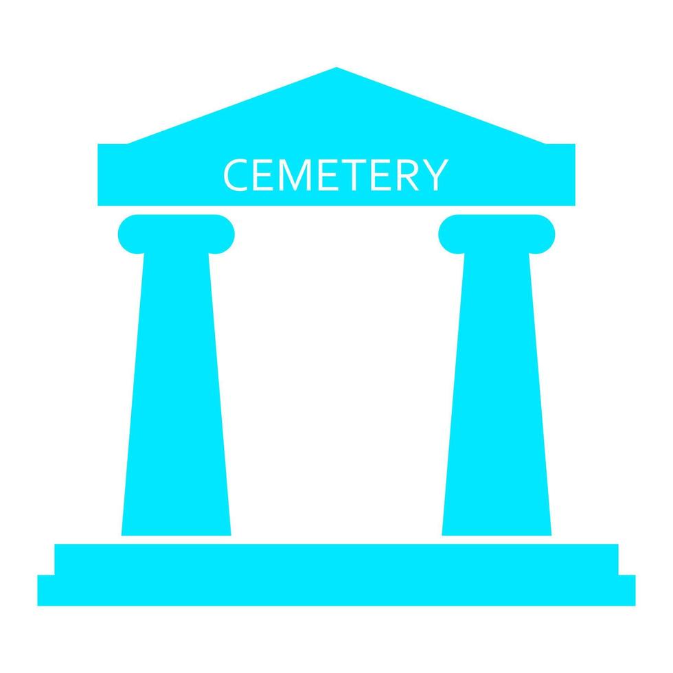 begraafplaats op witte achtergrond vector