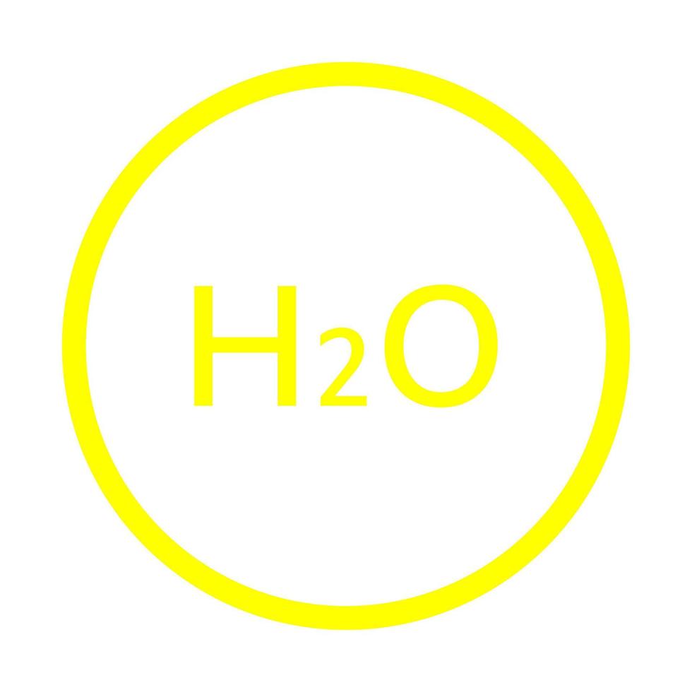 h2o op witte achtergrond vector