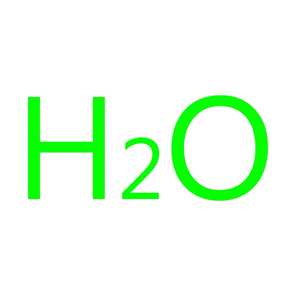h2o op witte achtergrond vector