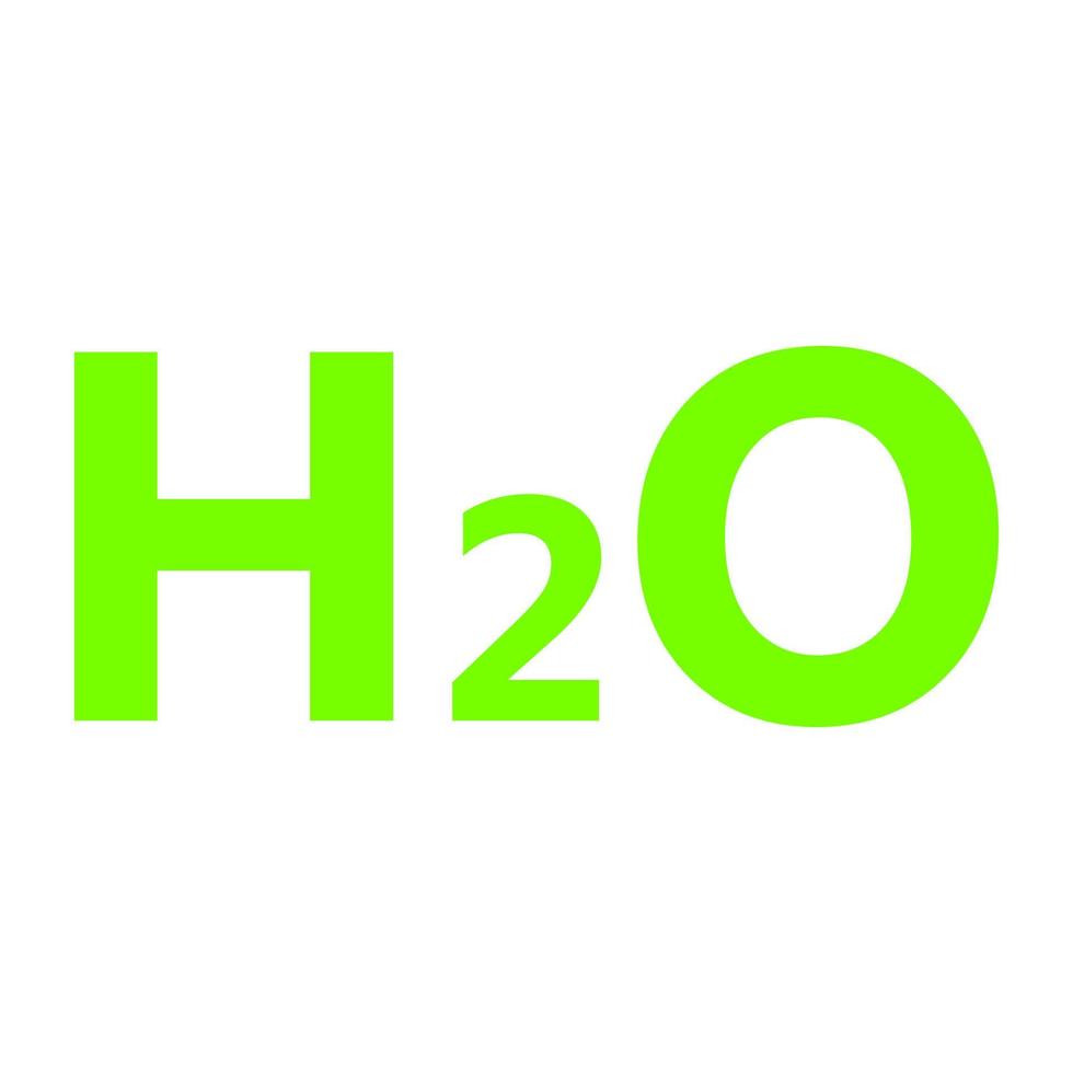 h2o op witte achtergrond vector