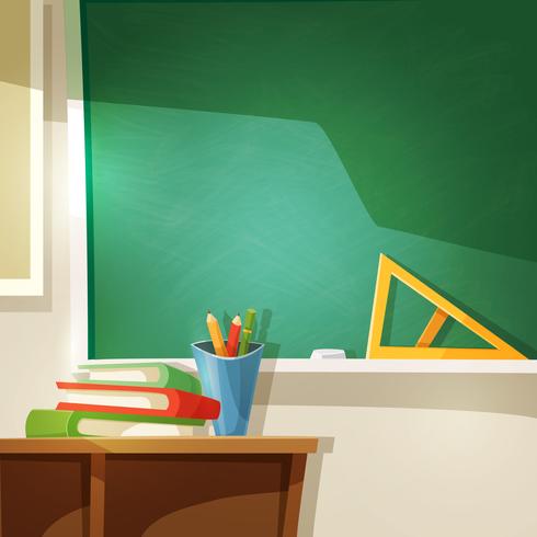 Classroom Cartoon Illustratie vector