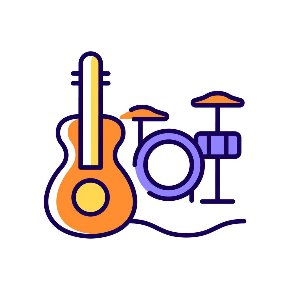 muzikaal talent rgb kleurenpictogram vector