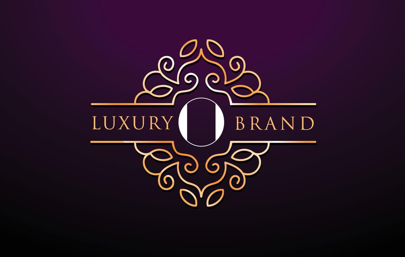 o letter logo luxe.koninklijk monogram ontwerp vector