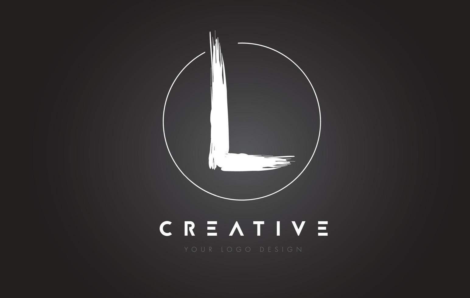 l borstel letter logo-ontwerp. artistieke handgeschreven brieven logo concept. vector