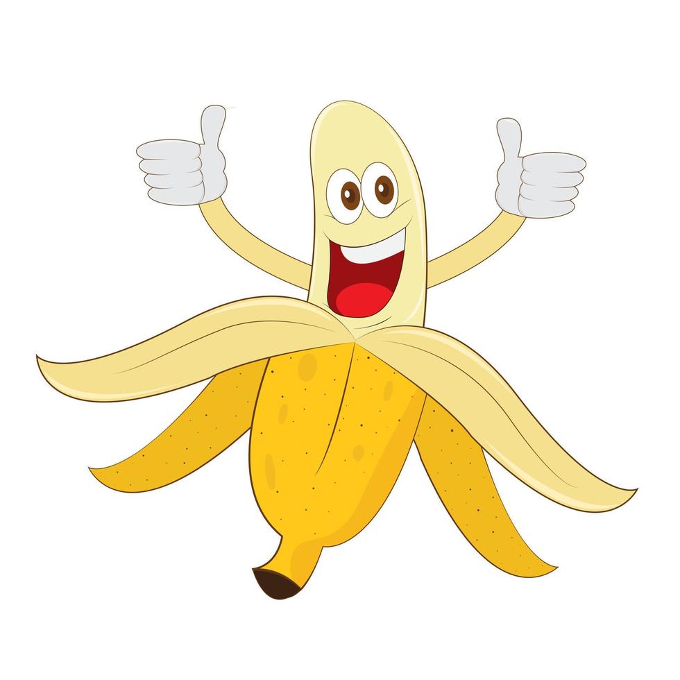 banaan mascotte sjabloon logo. het is geschikt voor zaken. vector